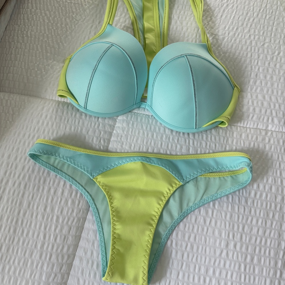 Victoria's Secret Aqua and Lime Bikini